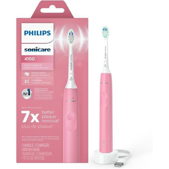 Philips Sonicare 4100 Rechargeable Electric Toothbrush, with Pressure Sensor, 2 - Picture 1 of 7